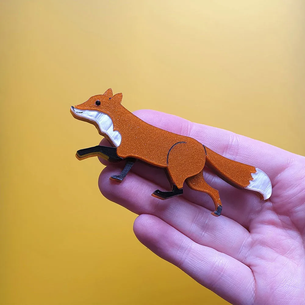 Woodland Fox Brooch by Cherryloco