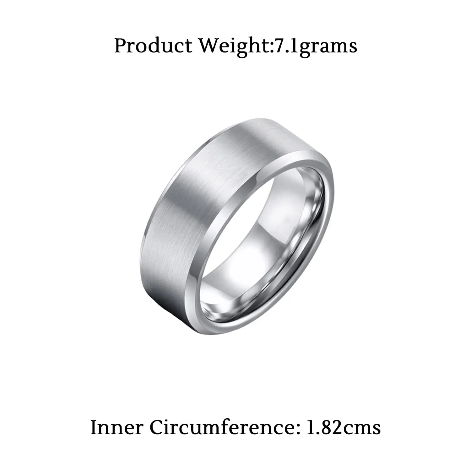 Yellow Chimes Rings for Men and Boys | Silver Rings for Men | Band Shaped Men's Ring | Stainless Steel Rings for Men | Birthday Gift for Men and Boys Anniversary Gift for Husband
