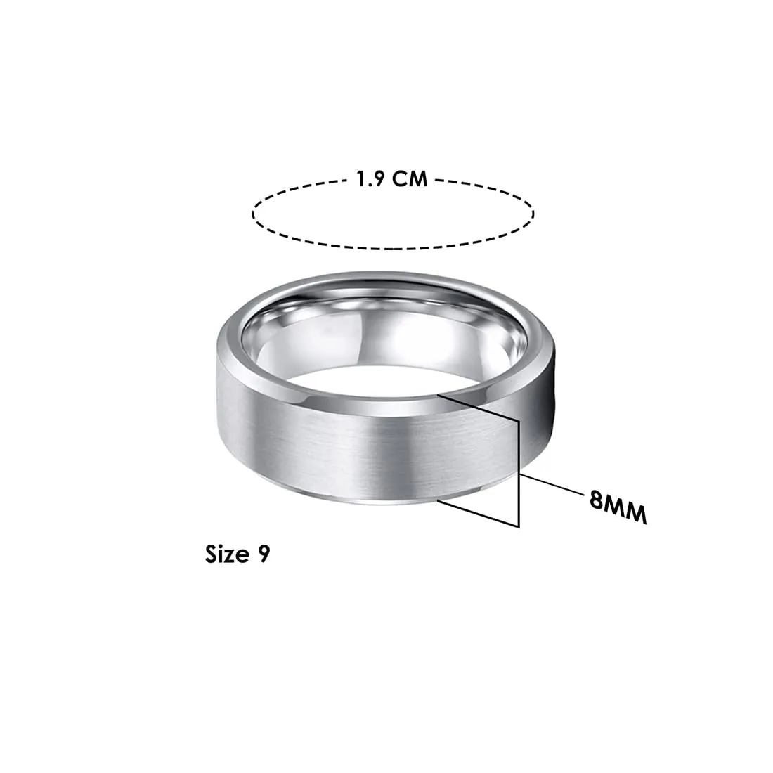 Yellow Chimes Rings for Men and Boys | Silver Rings for Men | Band Shaped Men's Ring | Stainless Steel Rings for Men | Birthday Gift for Men and Boys Anniversary Gift for Husband