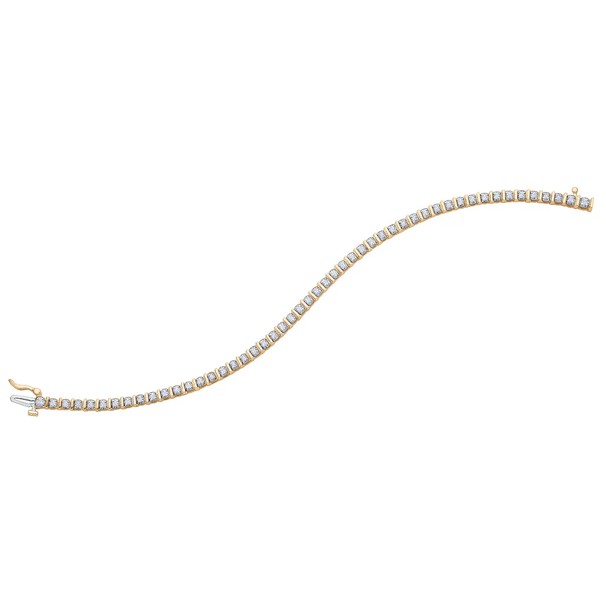 Yellow Gold and Diamond Tennis Bracelet