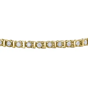 Yellow Gold and Diamond Tennis Bracelet