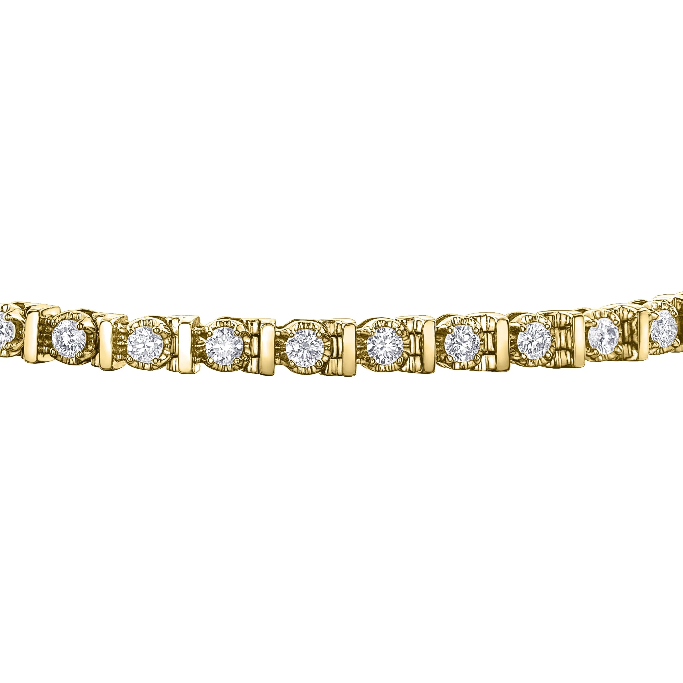 Yellow Gold and Diamond Tennis Bracelet