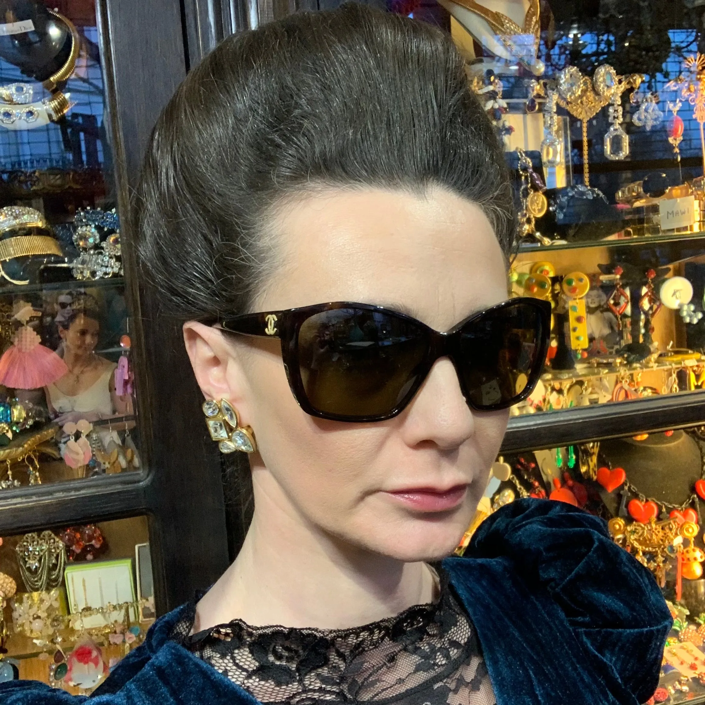 Yves Saint Laurent Crystal Earrings